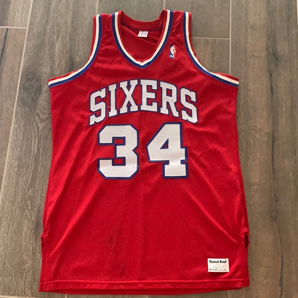 VTG AUTH CHARLES BARKLEY PHI 76ers SANDKNIT JERSEY
